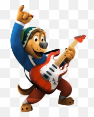 Style - Dog Playing Guitar Cartoon Emoji,Rock Emoji