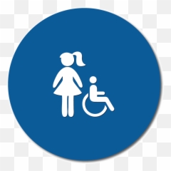 Title 24 Girl S Restroom Door Signs - Circle Emoji,Emoji Bathroom Signs