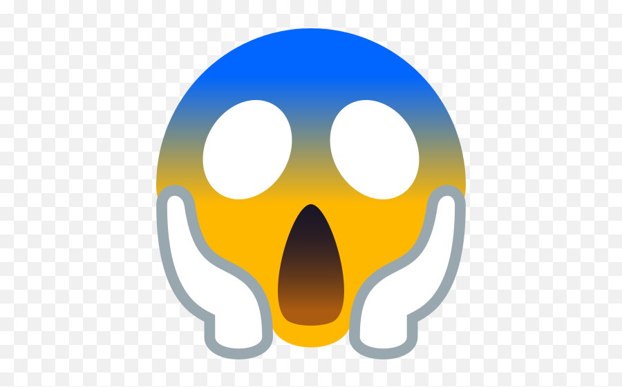 Emoji Face That Screams In Fear - Smiley Peur,Screaming Emoji