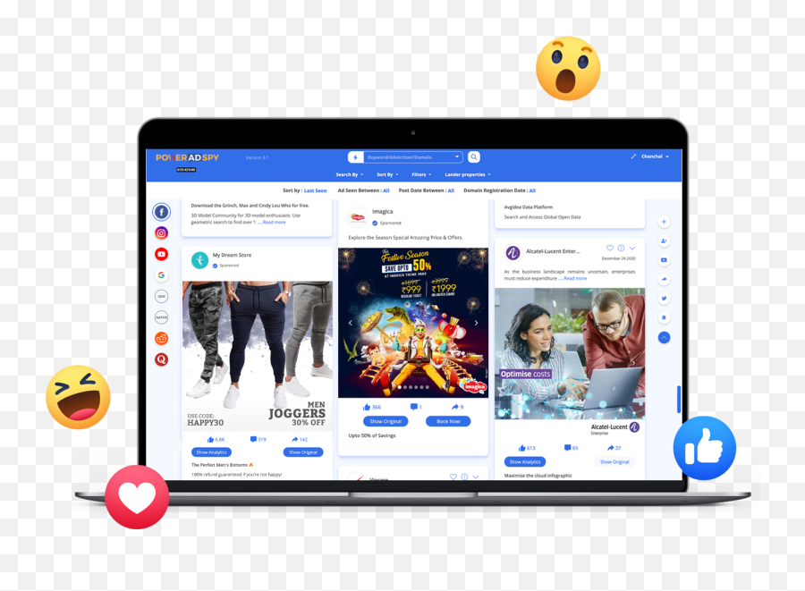 Poweradspy Best Facebook Ads Spy Tool Facebook Ad Examples - Facebook Advertising Emoji,Emoji Para Facebook E Instagram