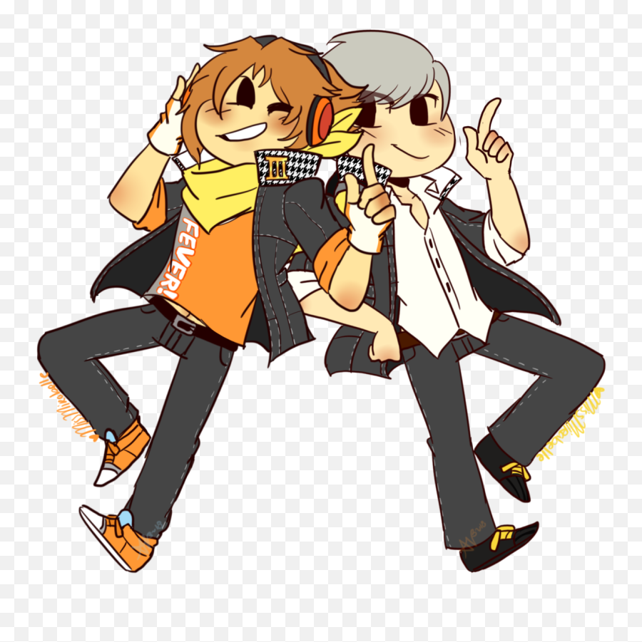 Miss - Mirabelle Art Drew Yu And Yosuke In Their Dancing Yu And Yosuke Emoji,Persona Emojis