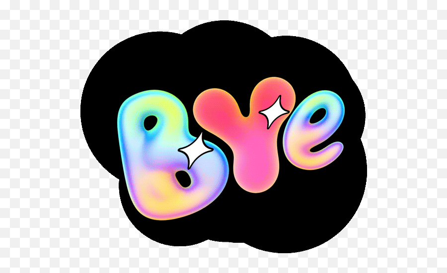 Bye Bye Text Sticker By V5mt - Bye Sticker Gif Emoji,Emoji Saying Goodbye