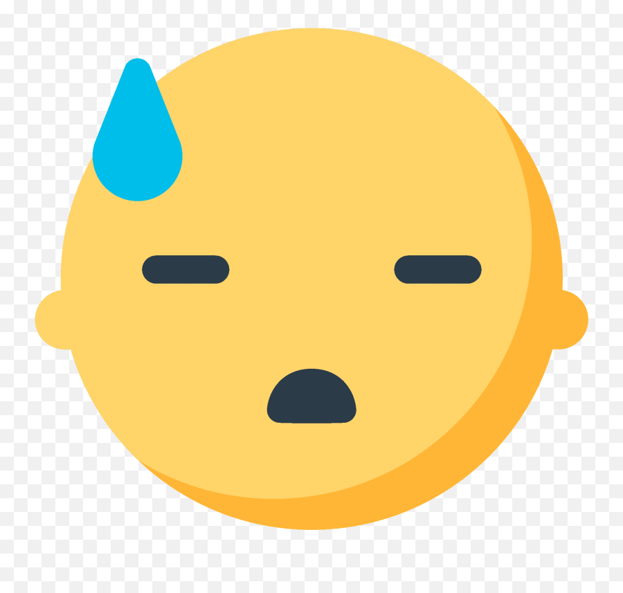 Downcast Face With Sweat Emoji Clipart - Significado Desse Emoji,Sweat Emoji Png
