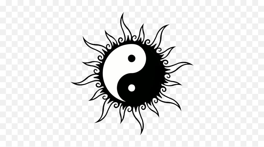 Moon Together Drawings Hd Png Download - Yinyang Tattoo Design Emoji,Yin Yang Circle Emoji