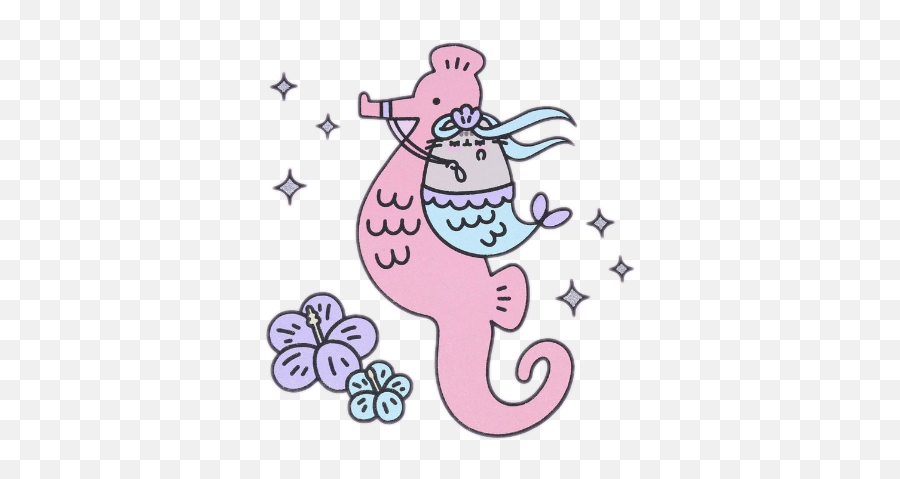 pusheen seahorse