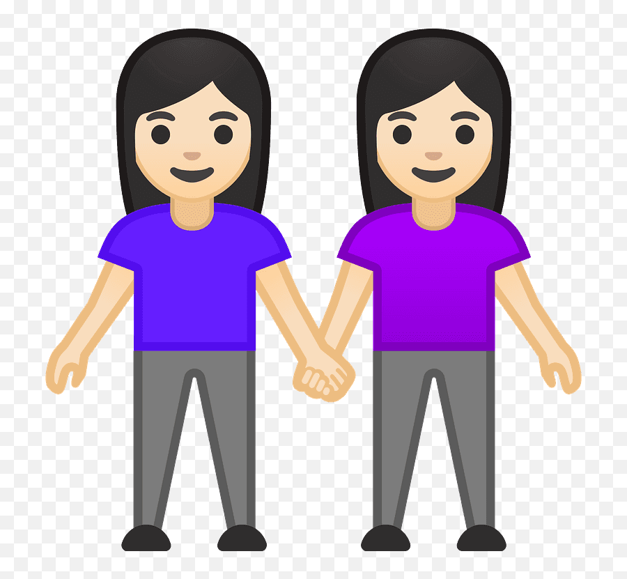 Women Holding Hands Emoji Clipart - Women Holding Hands Emoji,Women Emojis Transparent