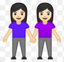 Women Holding Hands Emoji Clipart - Women Holding Hands Emoji,Women Emojis Transparent
