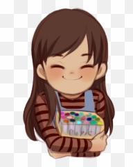 Animated Girl With Present Free Image - Child Emoji,Animated Men Emotions