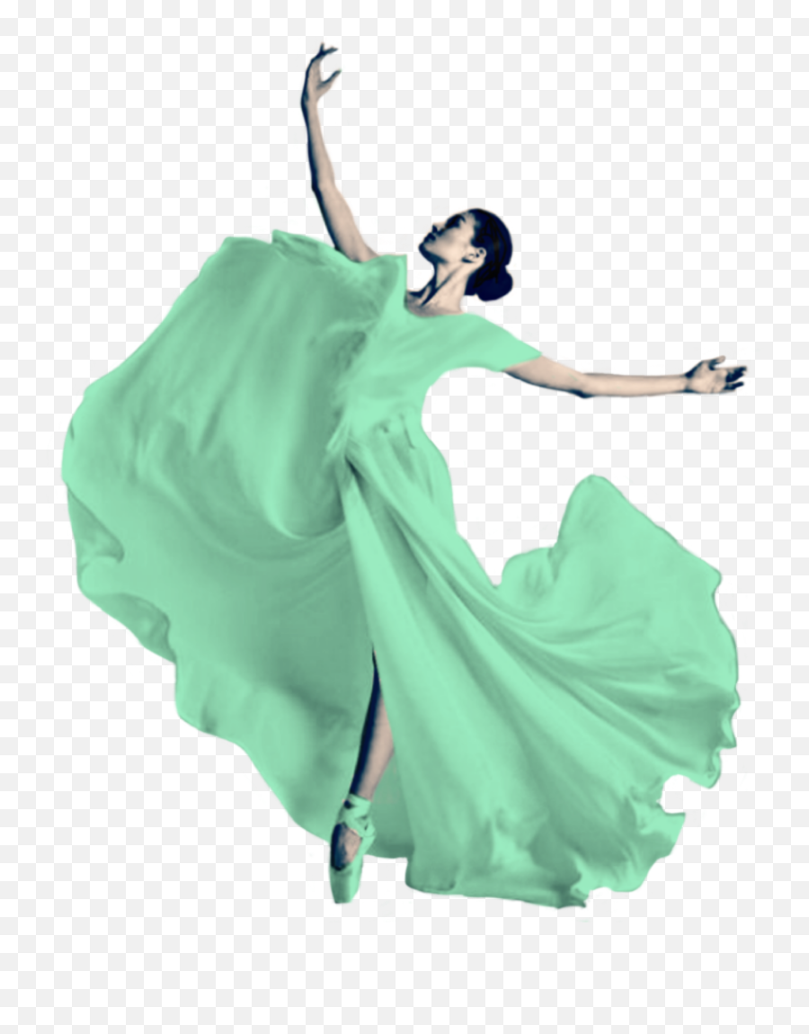 Ballet Dancing Women Lady Green Dress - Dancing Women In Dress Emoji,Flamenco Dancer Emoji