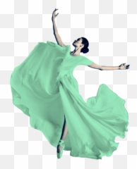 Ballet Dancing Women Lady Green Dress - Dancing Women In Dress Emoji,Flamenco Dancer Emoji