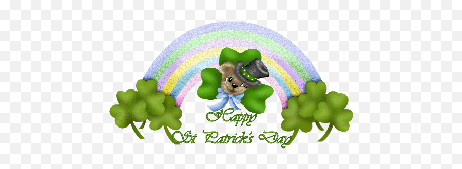 Glitter Leprechaun Quotes - Animated Rainbow St Day Emoji,Animated Gif Saint Patrick's Emojis