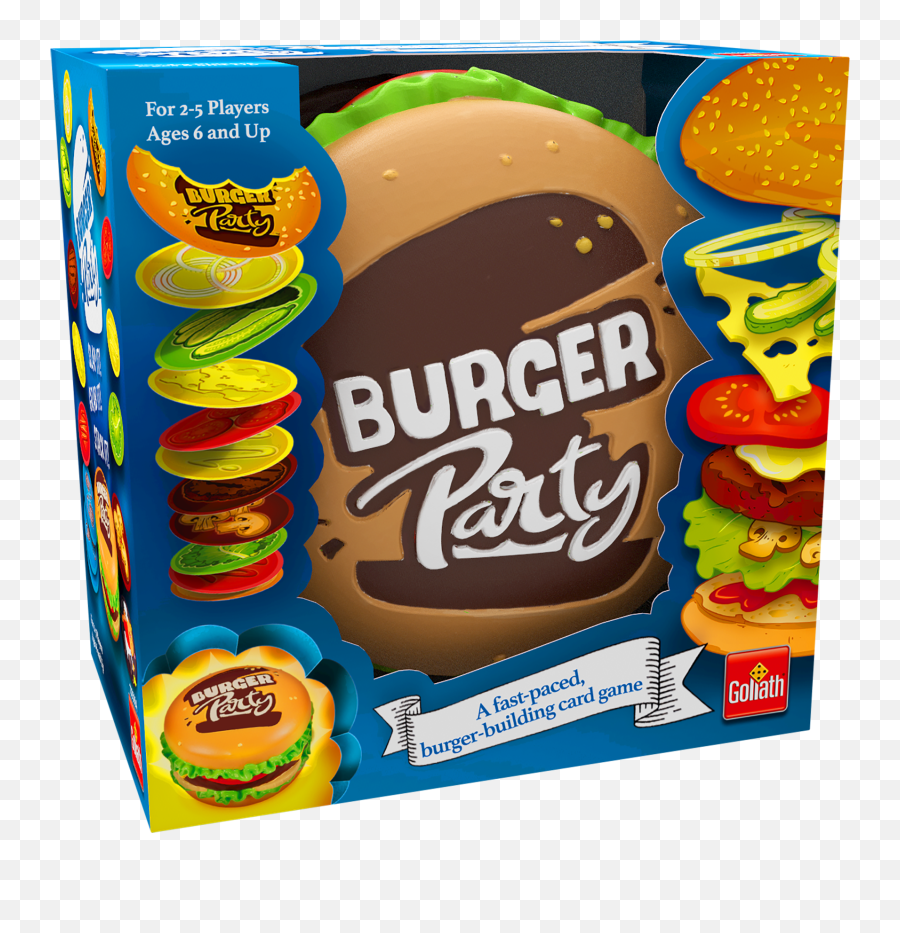 Burger Party Is The Fast Paced Burger - Building Card Game Burger Card Game Emoji,Cheeseburger Emoji Pillow