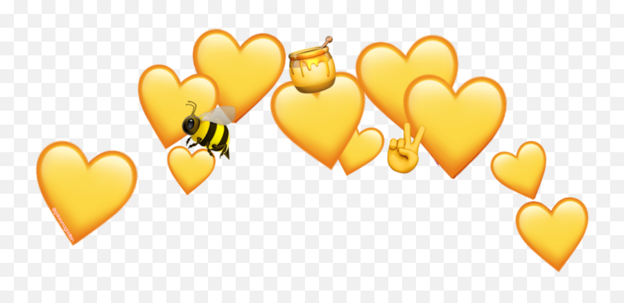 Yellow Heart Emoji - Yellow Transparent Heart Emoji,Streak Emoji Meanings