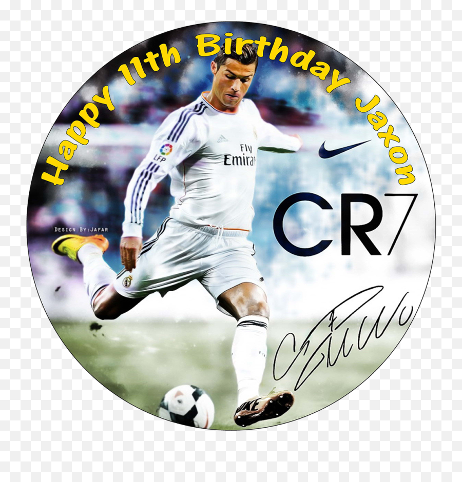 Cristiano Ronaldo Birthday Cake - Ronaldo Cake Topper Emoji,Edible Emoji Picture For Cake