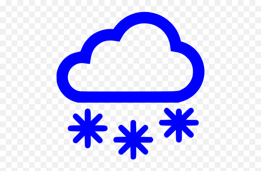 Blue Snow Icon - Free Blue Weather Icons Emoji,No Snow Emoticon