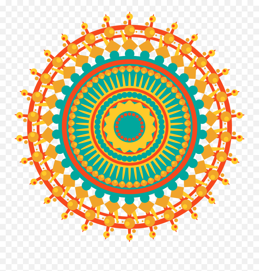 Mandala Geometric Design Pattern Orange Drawing Free Image Emoji,Emotion Mandala Dbt