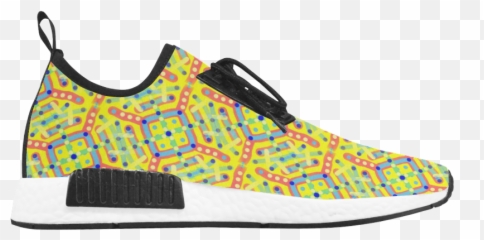 Festival Yellow Womenu0027s Draco Running Shoes Model 025 - Round Toe Emoji,Weed Emoji Joggers