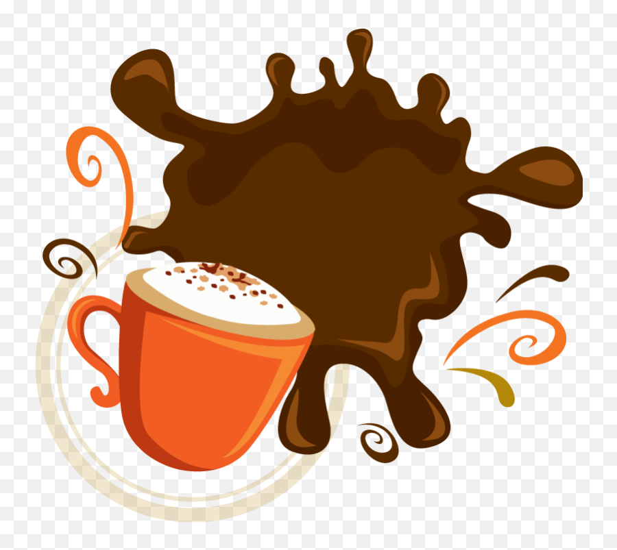 Coffee Splash Drink Sticker - Tenstickers Emoji,Emoji Mac Decal