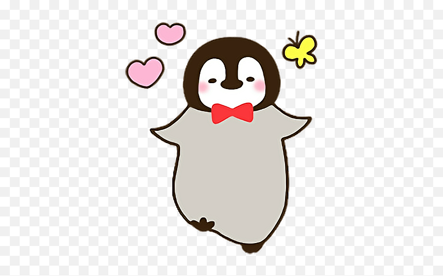 Sticker Cute Penguin Cutesticker Lovely Love - Penguin Emoji,Kawaii Japanese Emojis Love