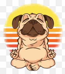 Pug Yoga Cute Dog Meditating Puppy Youth T - Shirt For Sale By Emoji,Black Pug Emojis