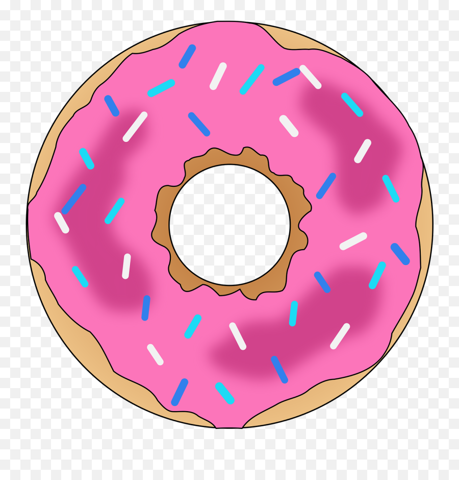 Pink Donut - Donut With Sprinkles Clipart Png Download Emoji,Doughnut Emoji