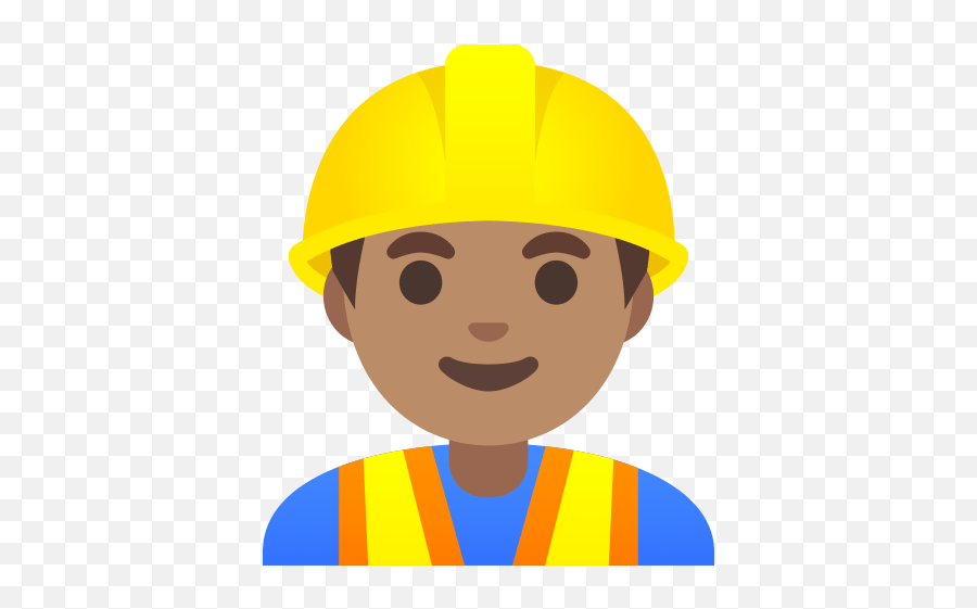 U200d Man With Workmanu0027s Helmet And Medium Skin Tone Emoji,Medium Skin Tone Emoji