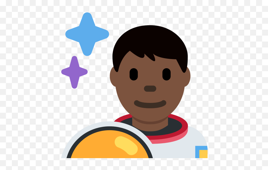 Man Astronaut Emoji With Dark Skin Tone - Black Astronaut Emoji Woman,Moon Man Emoji