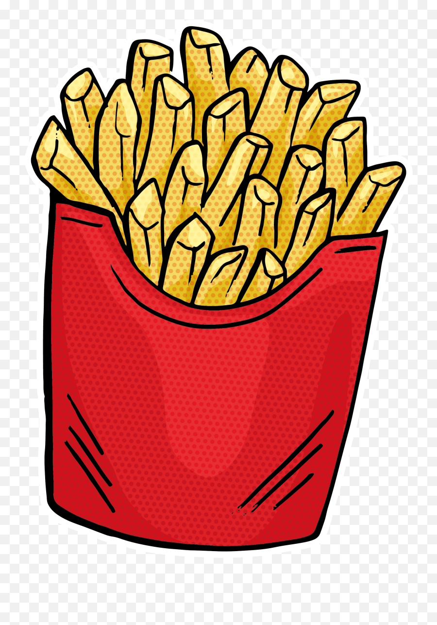 French Fries Fast Food Hamburger Junk - French Fries Pop Art Emoji,Fries Emoji