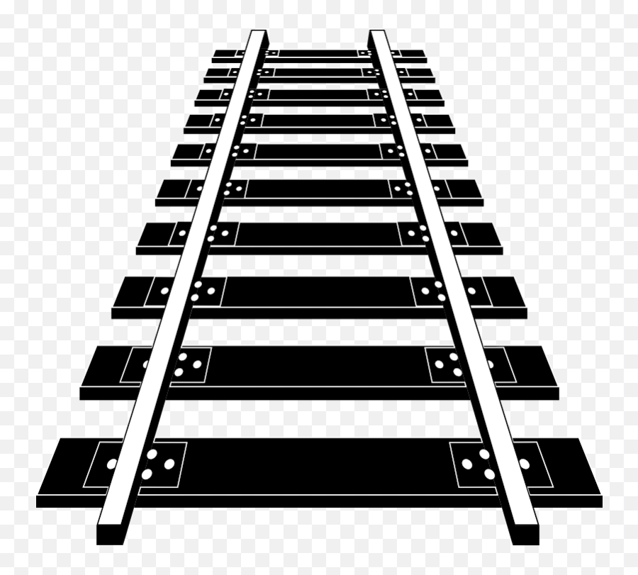 Download Free Png Railway Tracks - Dlpngcom Train Track Clipart Black And White Emoji,Train Track Emoji