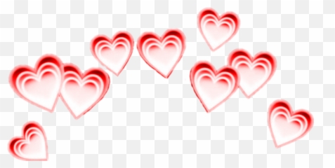 Red Hearts Crown Emoji Glow Sticker - Girly,Glow Emoji