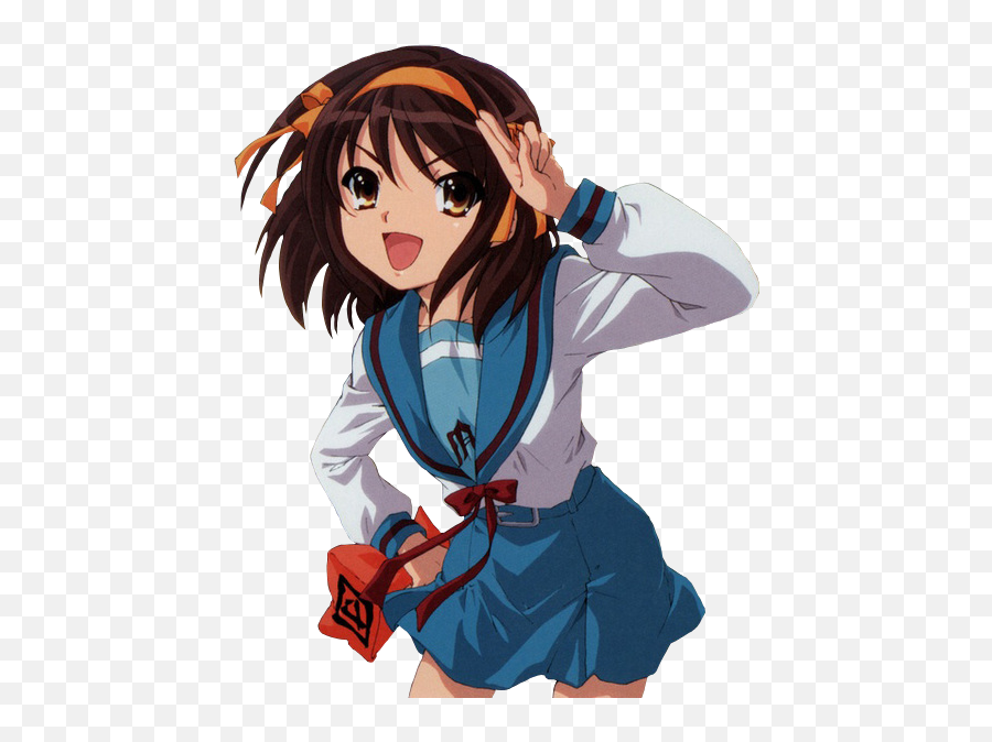 Anime Character With The Best Eyes - Haruhi Suzumiya Pngwing Emoji,Haruhi Suzumiya Emoji