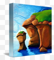 Romance On The Rocks By Richard Hoedl - Fine Arts Emoji,Emotions Rocks