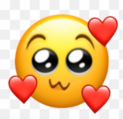 Emoji Emojiiphone Heart Shy Sticker By Mmwaa - Love Emoji,Emoji With Heart Crown