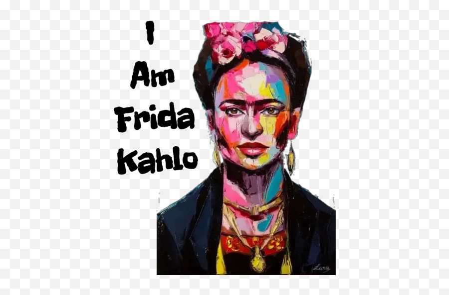 I Am Frida Kahlo Stickers For Whatsapp - Colorful Frida Kahlo Emoji,Frida Khalo Emoji