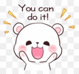 Cute - You Can Do It Whatsapp Sticker Emoji,Cute Emojis Colleages
