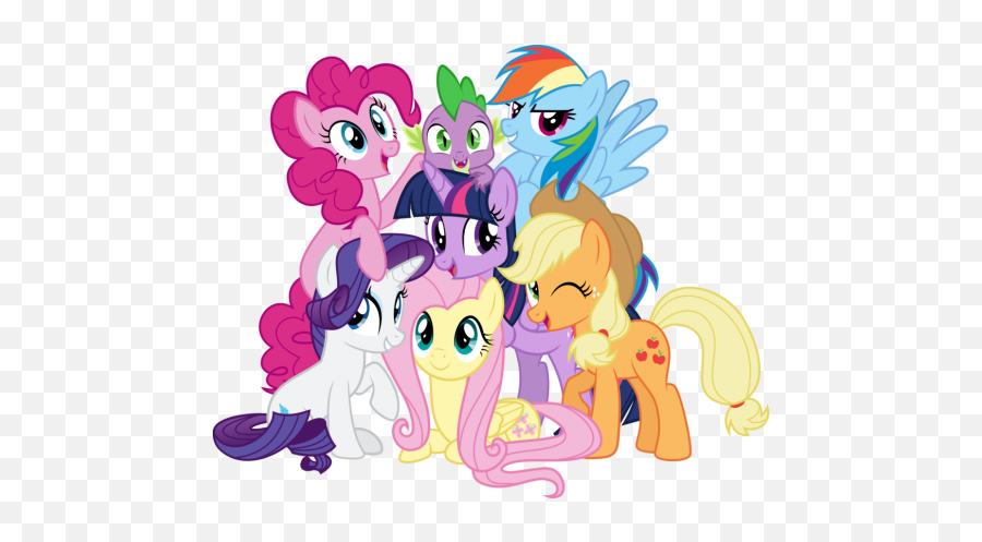Copii - My Little Pony Spike And Mane 6 Emoji,Emoticon Ponei