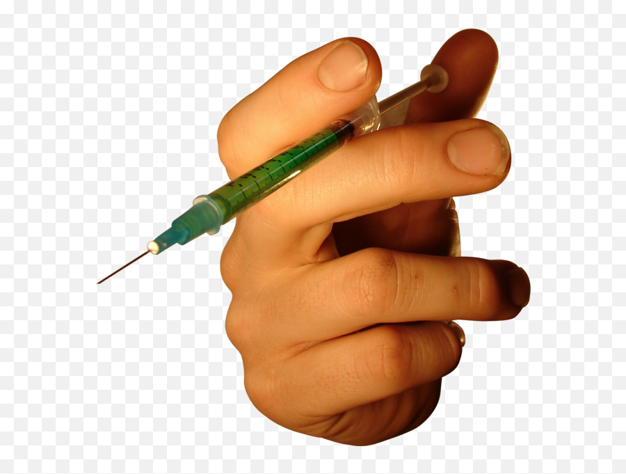 Needle Emoji Png - Hand Holding A Syringe,Pinching Hand Emoji