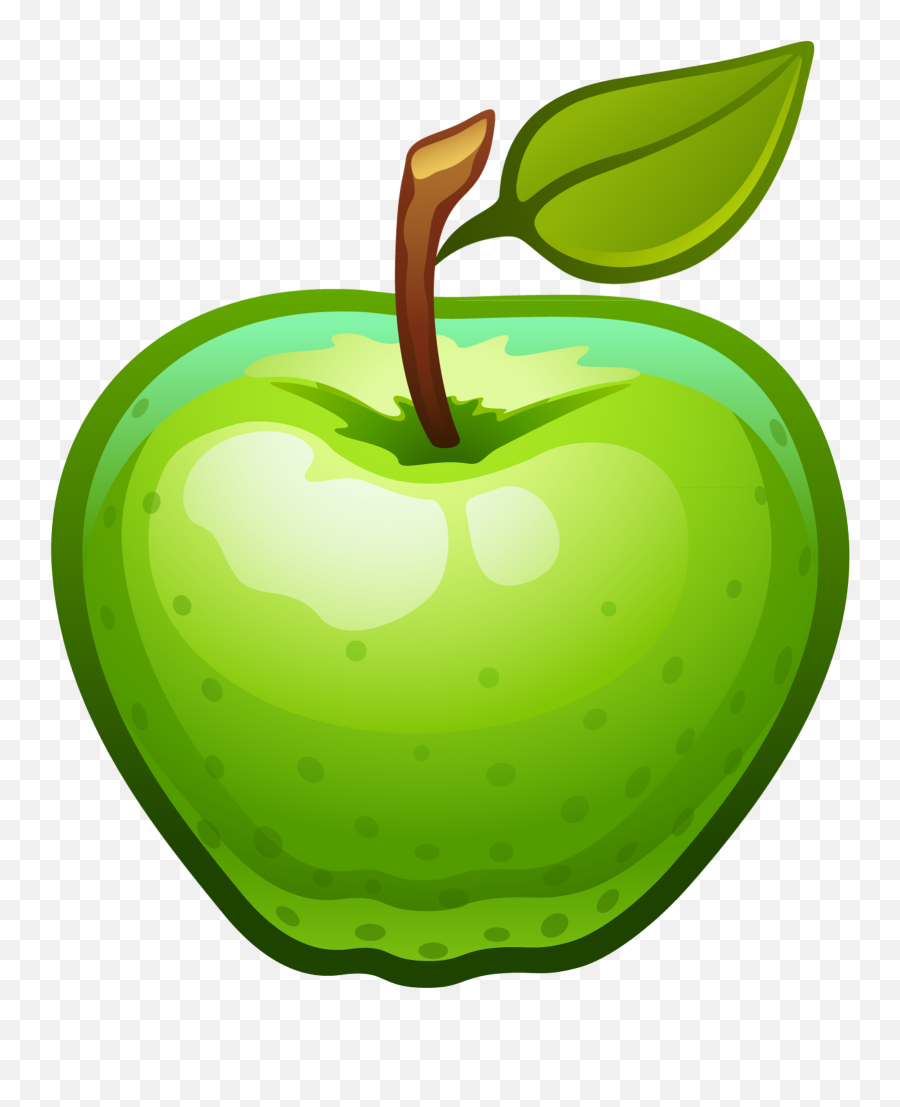 Free Clip - Green Clip Art Apples Emoji,Apple With Worm Emoticon