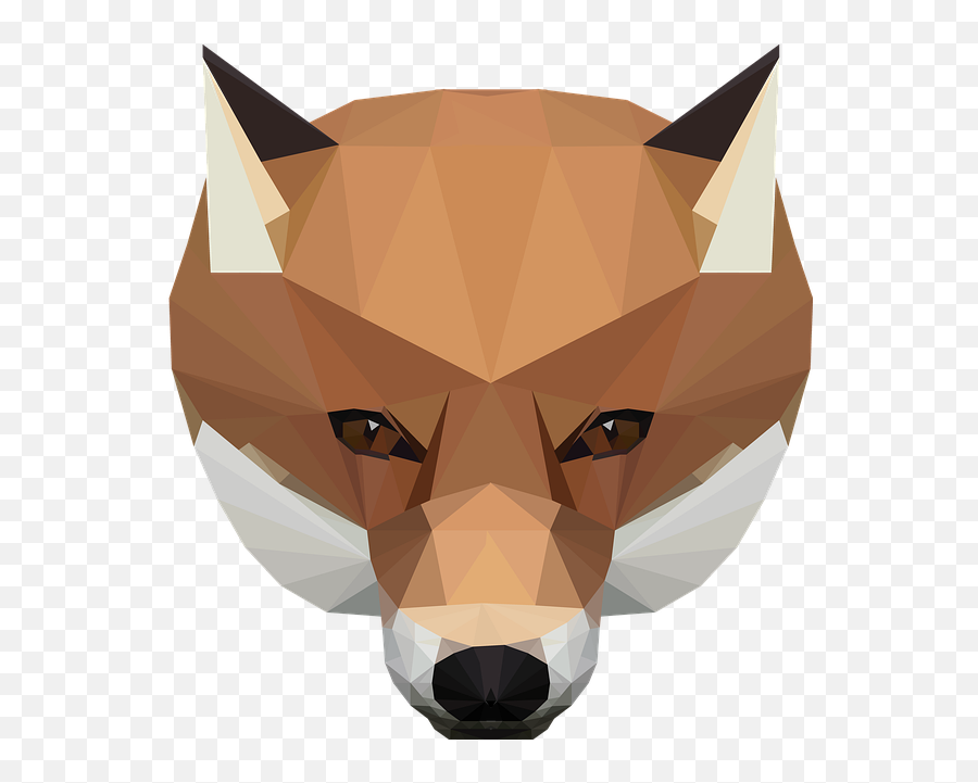 Low Poly Animal Raposa Geometric - Fox Low Polygon Art Animals Emoji,Fox Amnimal Emotions