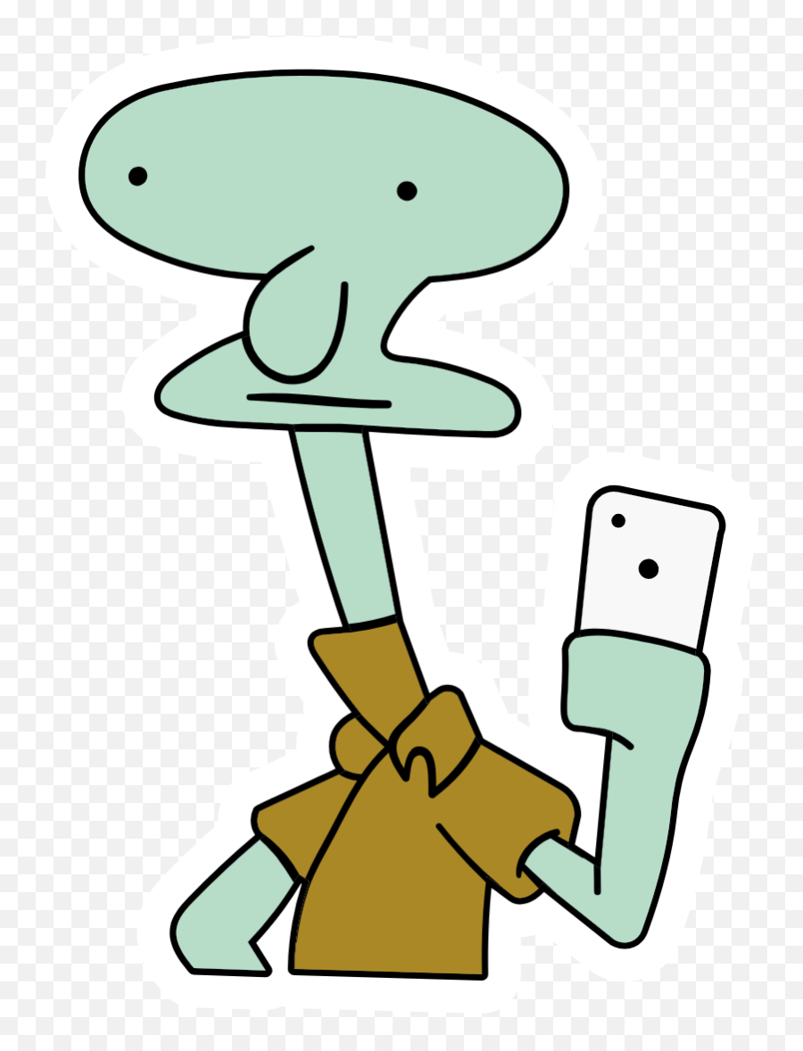 Poorly Drawn Widward - Poorly Drawn Widward Sticker Emoji,Squidward Text Emoticon