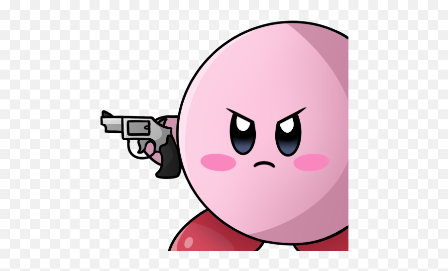 Gun Https - Fictional Character Emoji,Smiling Kirby Emoticon