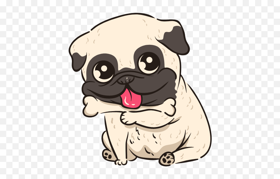 Pug Token - Happy Emoji,Pug Dog Emoticons