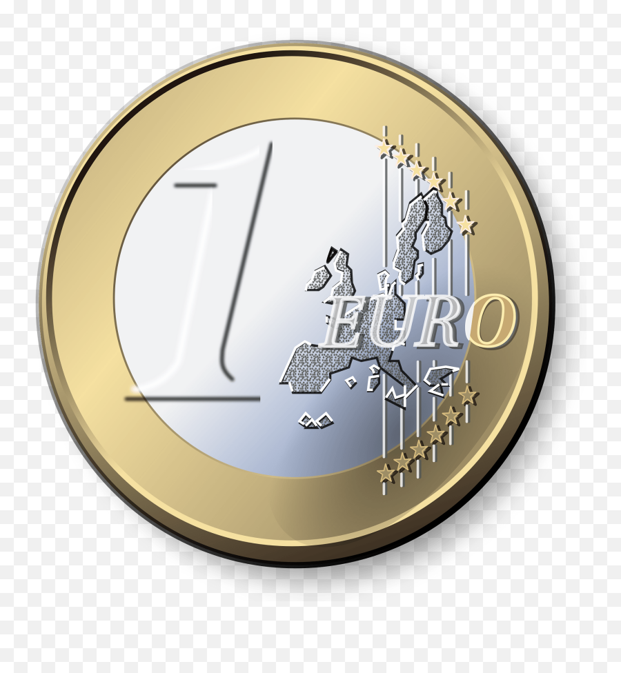 One Euro Coin Clipart Free Download Transparent Png - One Euro Coin Png Emoji,Coins Emoji