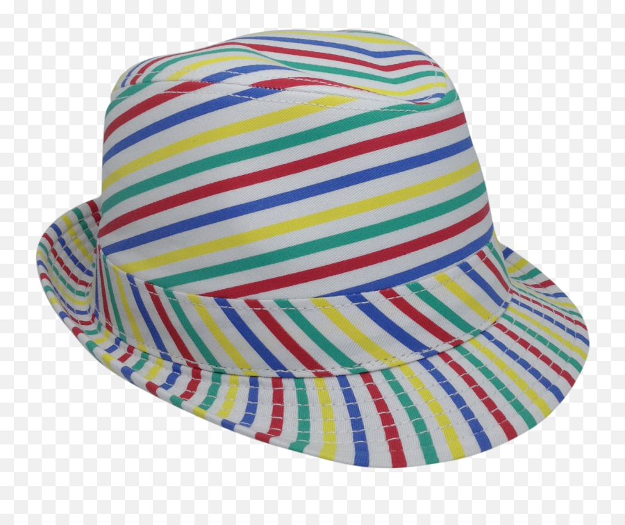 Bowl Of Soup Fedora - Multi Colored Rainbow Striped Emoji,Pookie Garfield Emoji