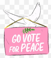 Go Vote For Peace Bird Sticker - Go Vote For Peace Bird Dove Emoji,Dove Facebook Emoji
