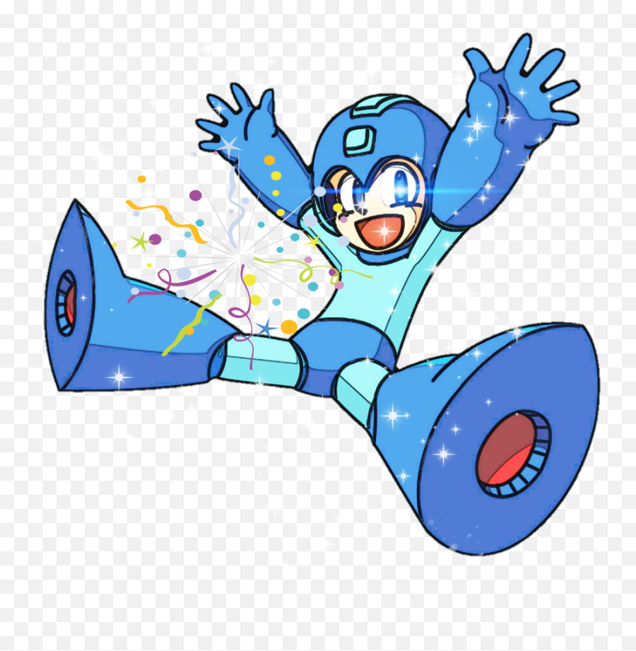 Happyness Megaman Sticker - Fictional Character Emoji,Mega Man Emoji