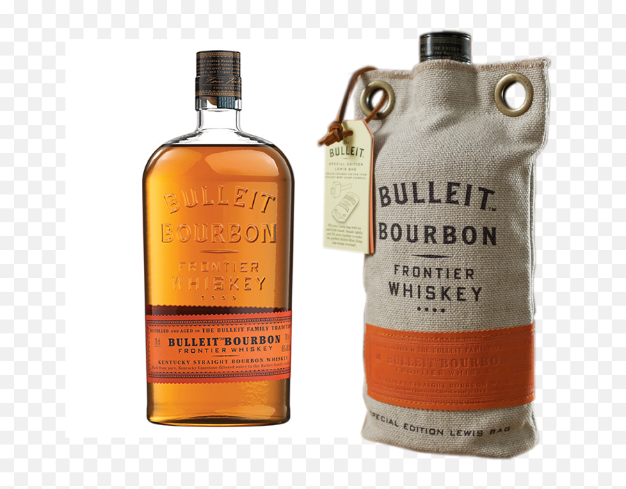 Bulleit Bourbon Frontier Whiskey 70cl Plus Lewis Bag The Bar Emoji,Whiskey Bottle Emoji