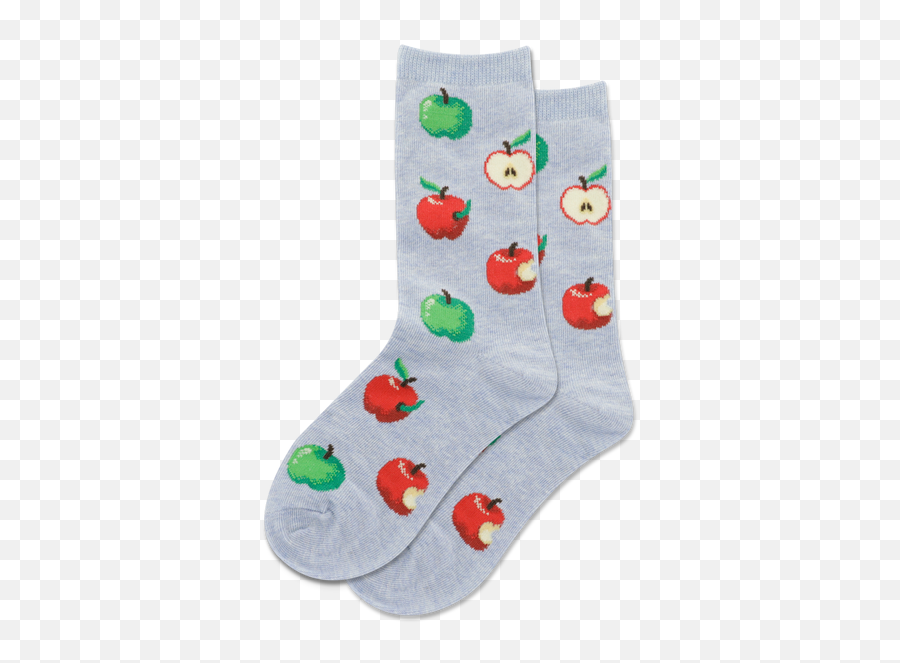 Hotsox Kidsu0027 Red And Green Apples Crew Socks U2013 Loops U0026 Wales Emoji,Sox Emoji