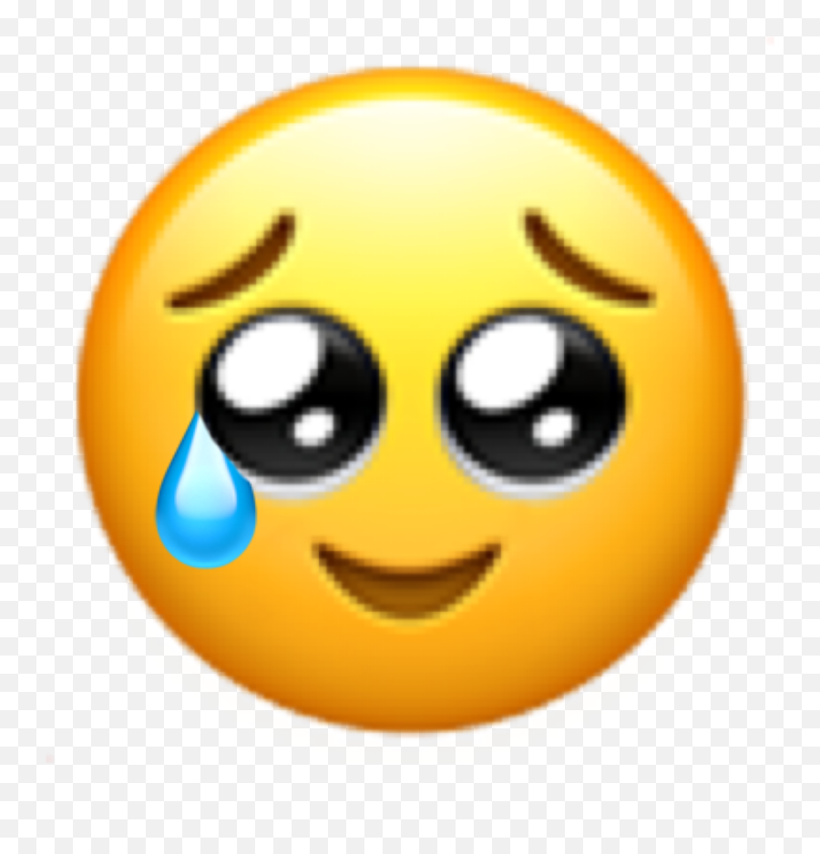 Emoji Tear Tearinmyeye Sticker - Smile In Pain Meme Sticker,Smile Tear Emoji