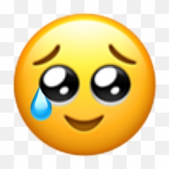 Emoji Tear Tearinmyeye Sticker - Smile In Pain Meme Sticker,Smile Tear Emoji
